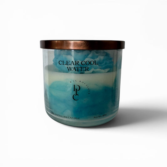 Clear Cool Water Soy Wickless Candle