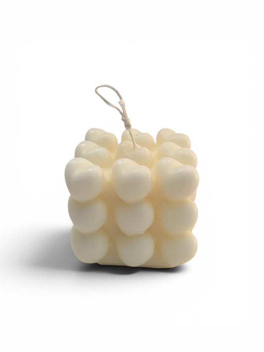 Square Heart Sculptured Soy Candle